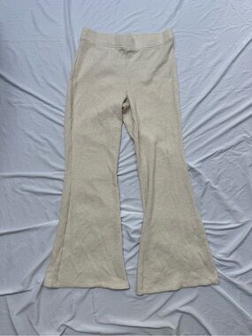 aerie Cream Waffle Knit Lounge Pants